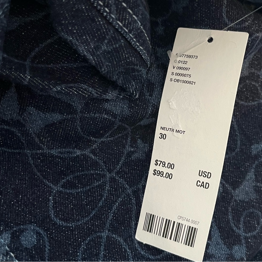 BDG Low Rise Flare Patterned Jeans Size 30 Inseam 32” New With Tags - Picture 6 of 10
